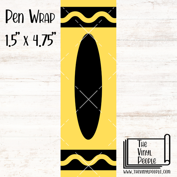 Yellow Crayon Pen Wrap