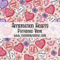 Affirmation Hearts Patterned Vinyl