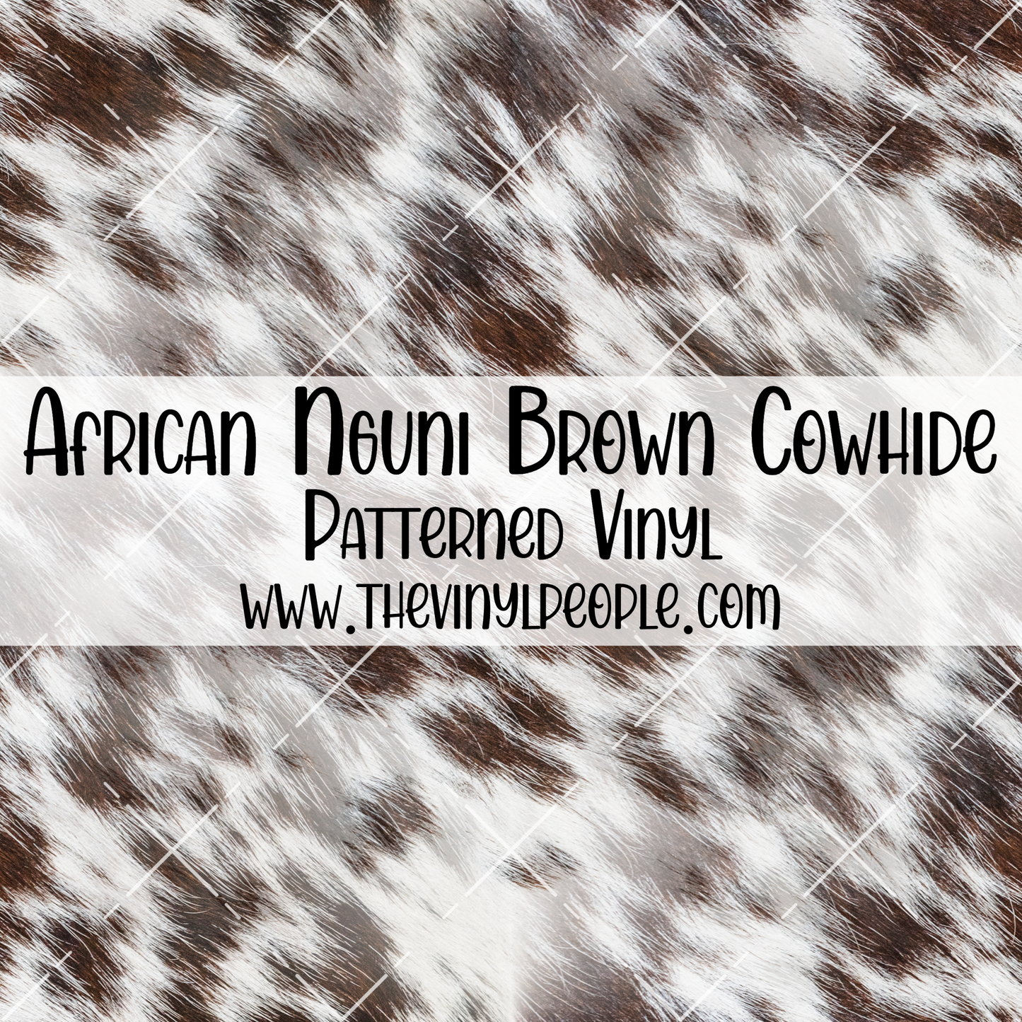 African Nguni Brown Cowhide Patterned Vinyl