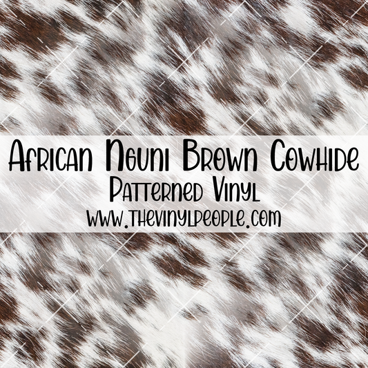 African Nguni Brown Cowhide Patterned Vinyl