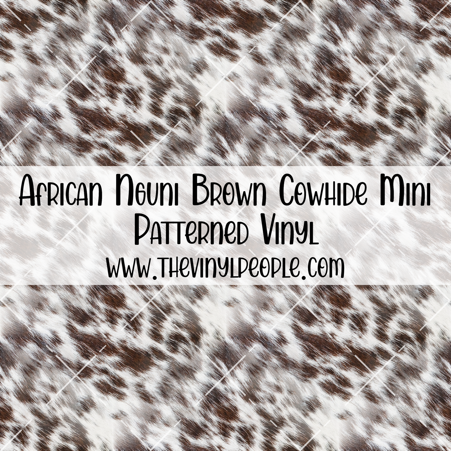 African Nguni Brown Cowhide Patterned Vinyl