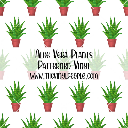 Aloe Vera Plants Patterned Vinyl