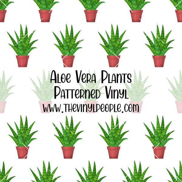 Aloe Vera Plants Patterned Vinyl