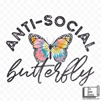 Anti-Social Butterfly Vinyl Decal