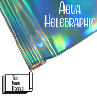 Aqua Holographic Foil