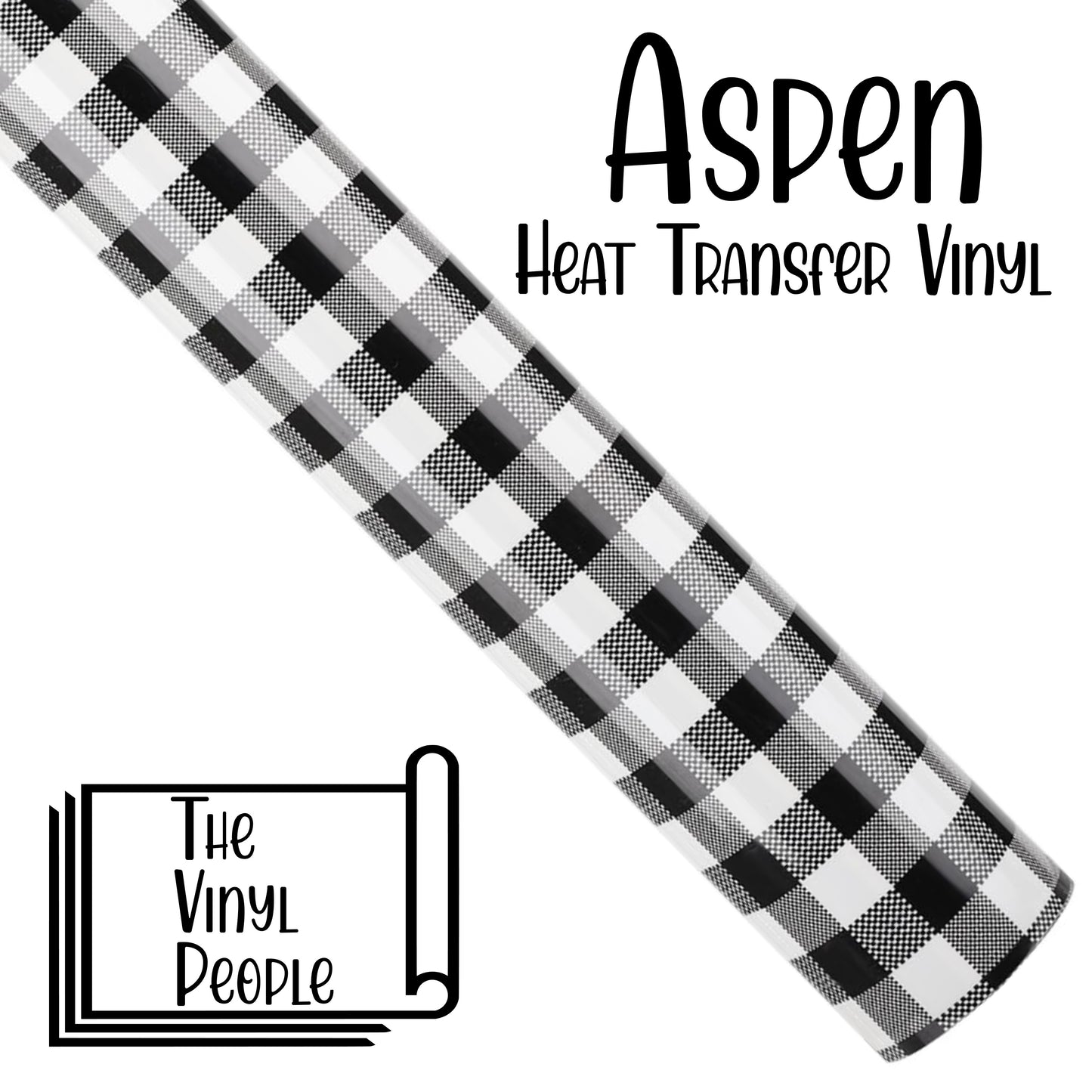 Aspen - White Buffalo Plaid HTV (10" width)