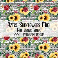 Aztec Sunflowers Patterned Vinyl