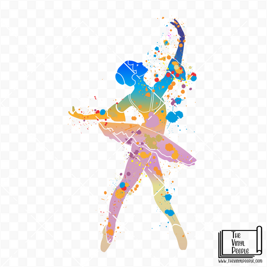 Ballet Paint Splatter Vinyl Decal