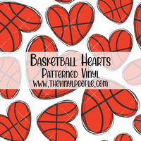 Basketball Hearts Patterned Vinyl