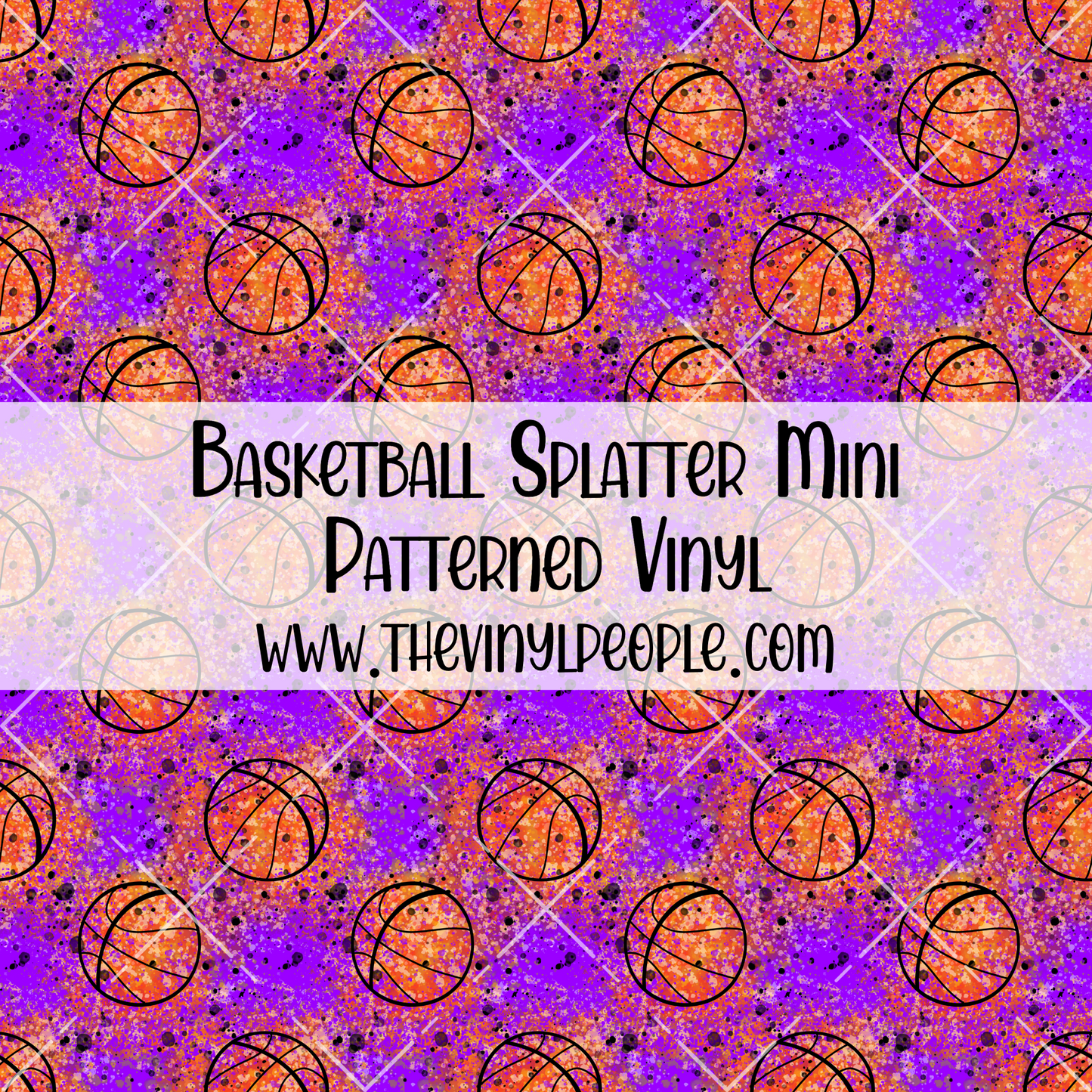 Basketball Splatter Patterned Vinyl