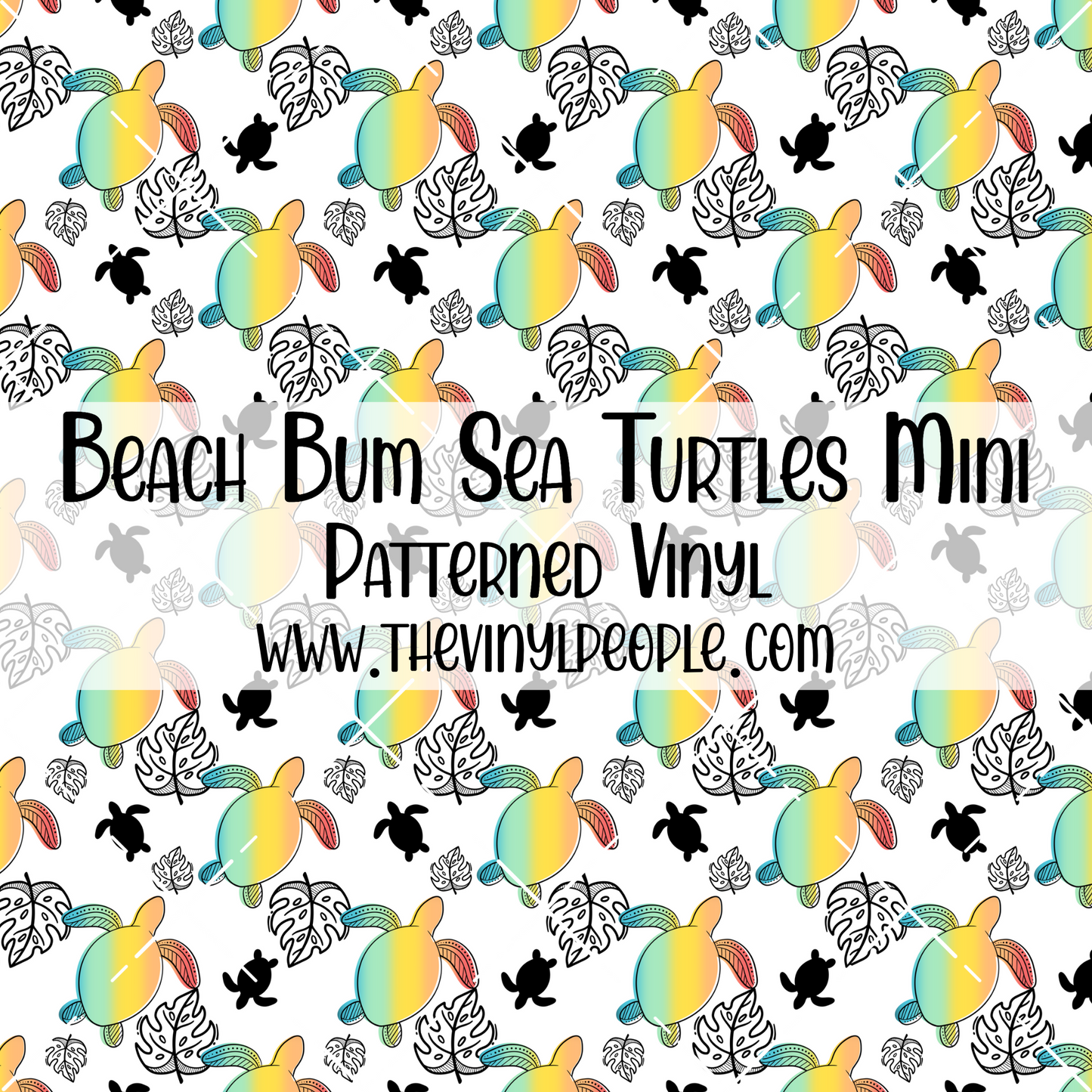 Beach Bum Sea Turtles Patterned Vinyl