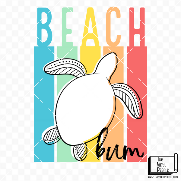 Beach Bum Sea Turtles Vinyl Decal