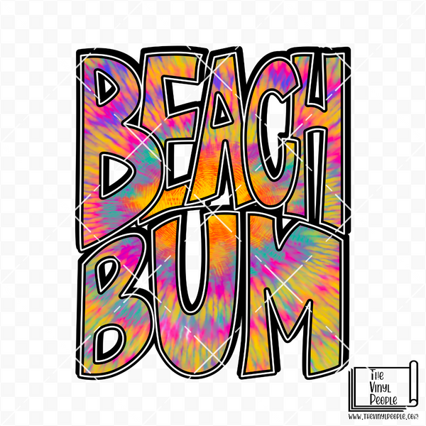 Beach Bum Tie-Dye Vinyl Decal
