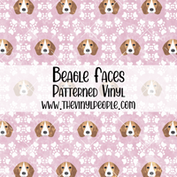 Beagle Faces Patterned Vinyl