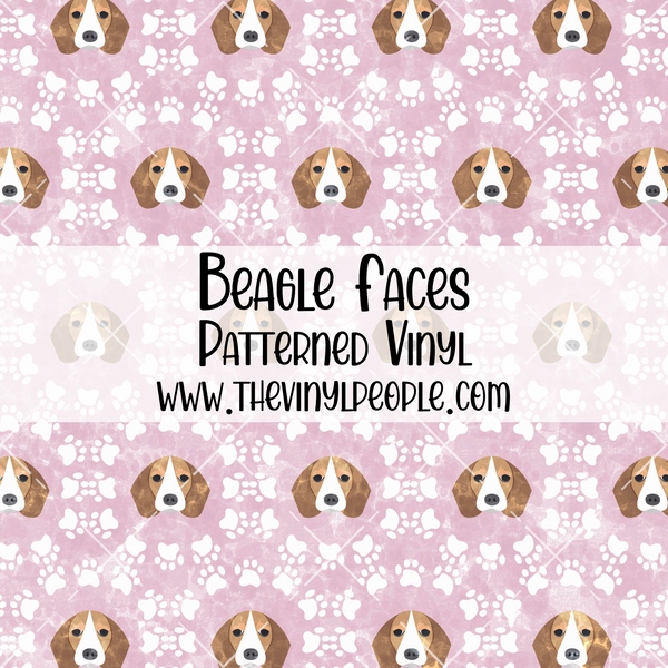 Beagle Faces Patterned Vinyl