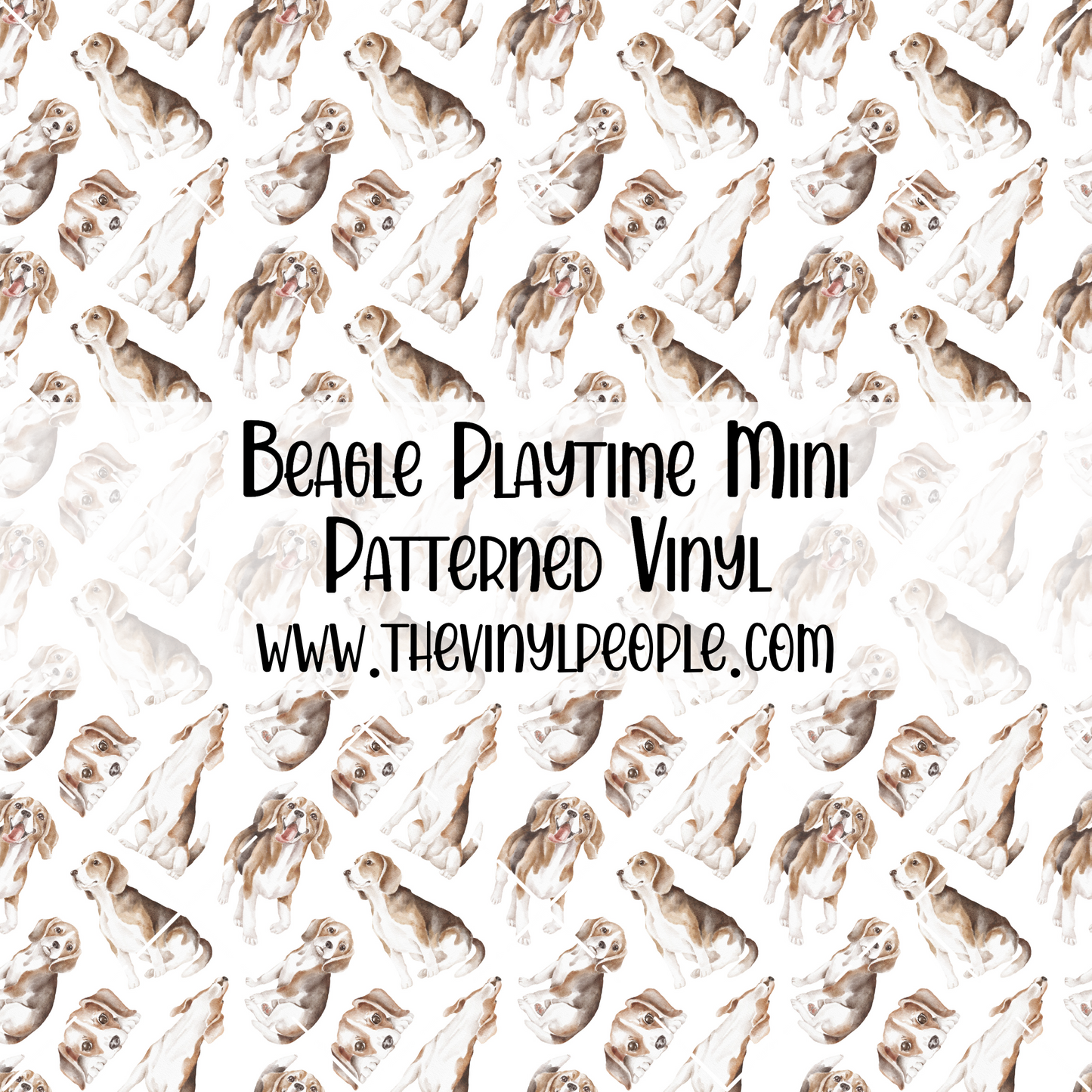 Beagle Playtime Patterned Vinyl