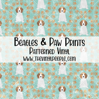 Beagles & Paw Prints Patterned Vinyl