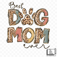 Best Dog Mom Ever Leopard Vinyl Decal