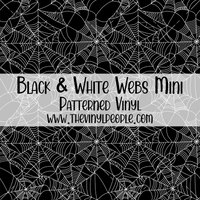 Black & White Webs Patterned Vinyl