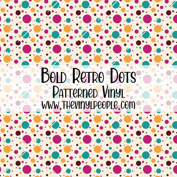 Bold Retro Dots Patterned Vinyl