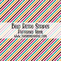 Bold Retro Stripes Patterned Vinyl