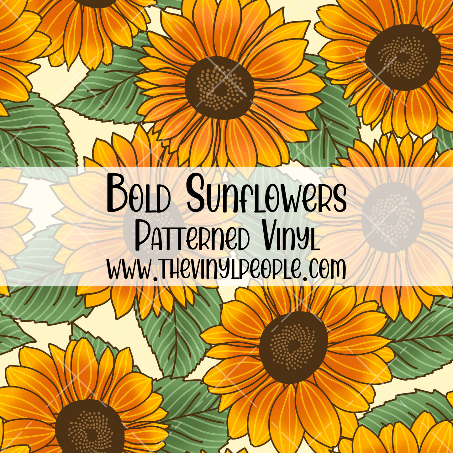 Bold Sunflowers Patterned Vinyl