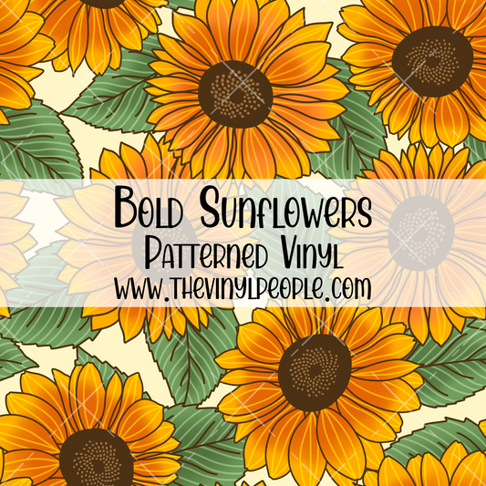 Bold Sunflowers Patterned Vinyl