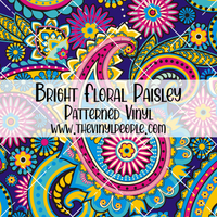 Bright Floral Paisley Patterned Vinyl