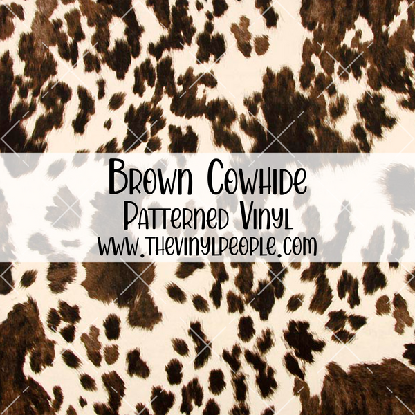 Brown Cowhide Patterned Vinyl