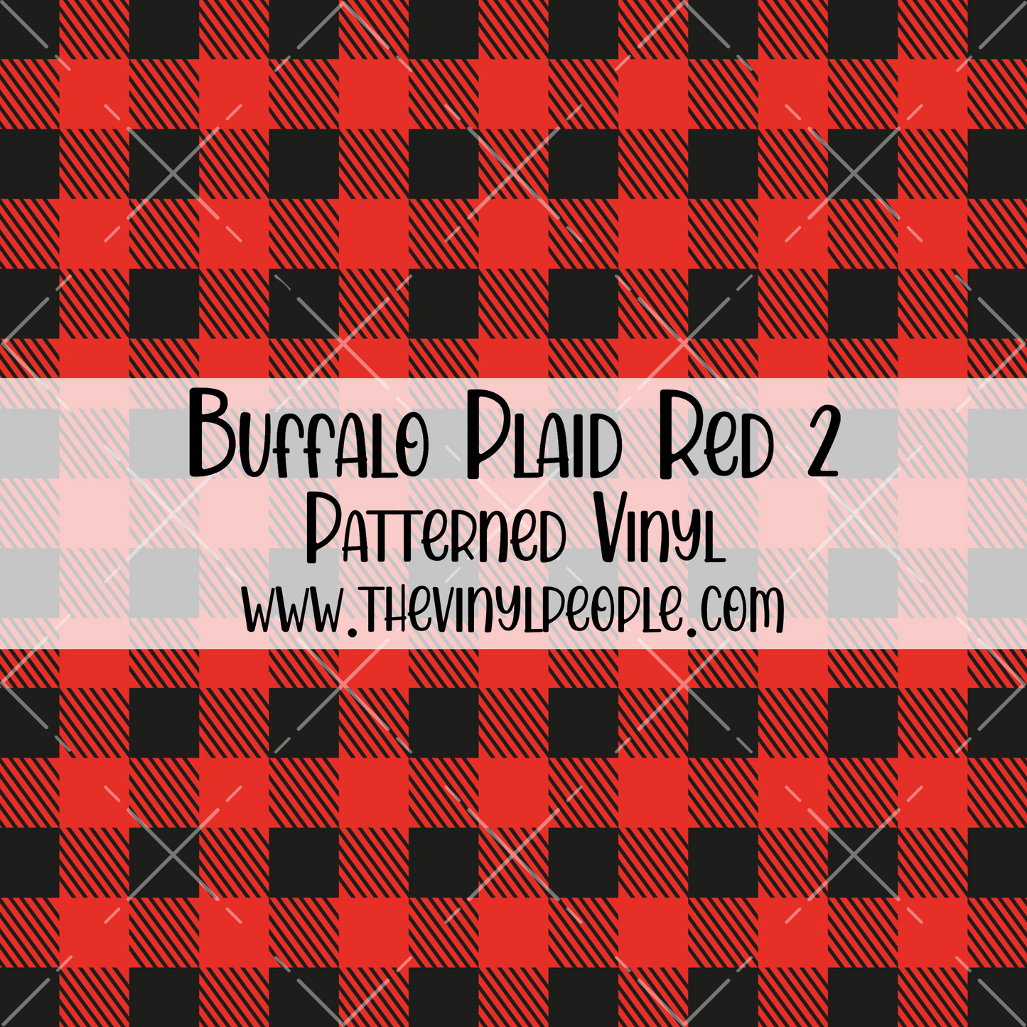 Buffalo Plaid Red 2 Patterned Vinyl