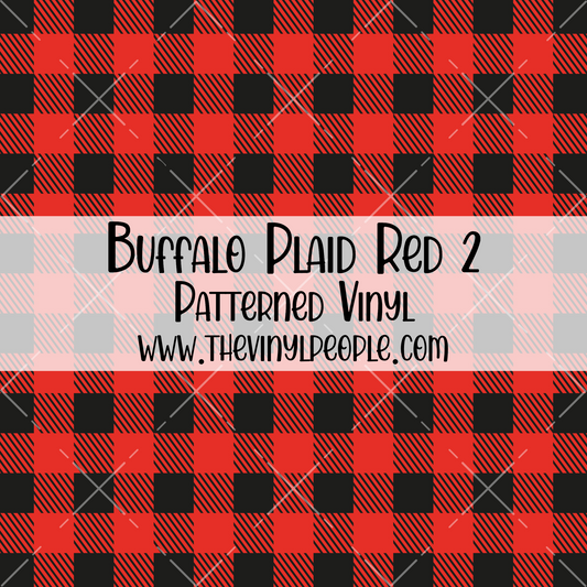Buffalo Plaid Red 2 Patterned Vinyl