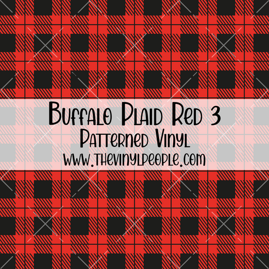 Buffalo Plaid Red 3 Patterned Vinyl