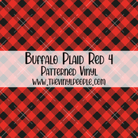 Buffalo Plaid Red 4 Patterned Vinyl