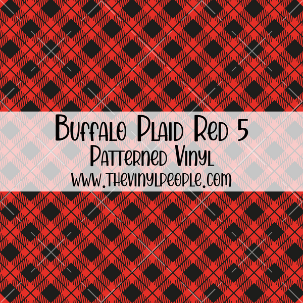 Buffalo Plaid Red 5 Patterned Vinyl