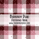 Burgundy Plaid Patterned Vinyl