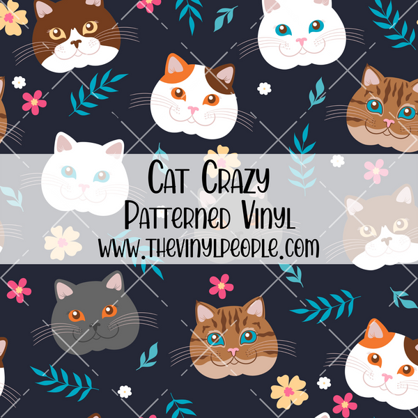 Cat Crazy Patterned Vinyl
