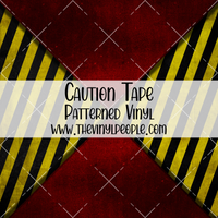 Caution Tape Patterned Vinyl