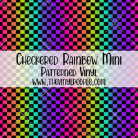 Checkered Rainbow Patterned Vinyl
