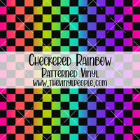 Checkered Rainbow Patterned Vinyl