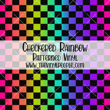 Checkered Rainbow Patterned Vinyl