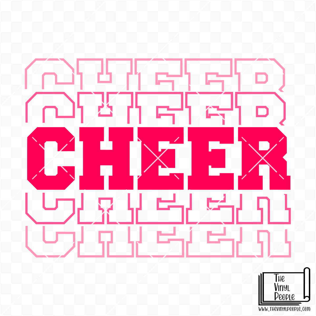 Cheer Pink Vinyl Decal