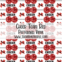 Cheer Team Red Patterned Vinyl