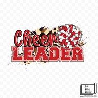 Cheerleader Red Leopard Vinyl Decal