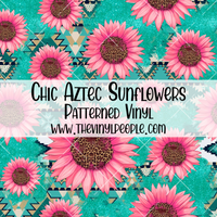 Chic Aztec Sunflowers Patterned Vinyl