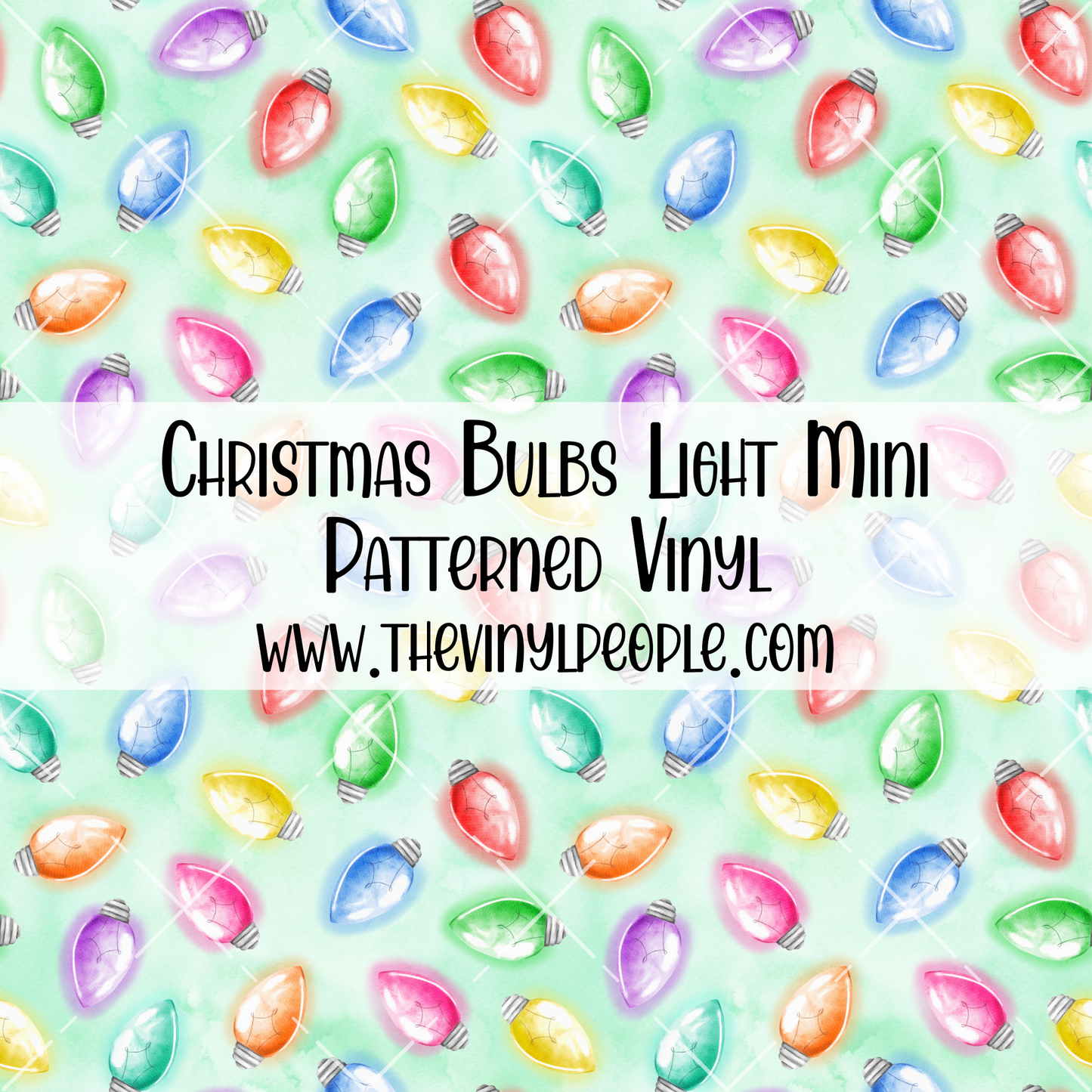 Christmas Bulbs Light Patterned Vinyl