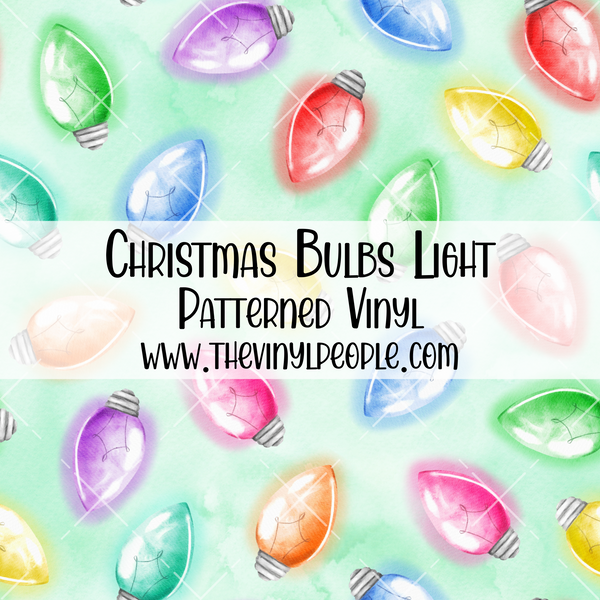 Christmas Bulbs Light Patterned Vinyl