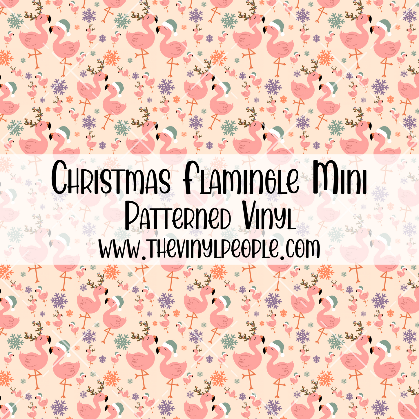 Christmas Flamingle Patterned Vinyl