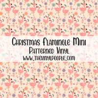 Christmas Flamingle Patterned Vinyl