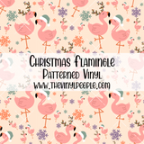 Christmas Flamingle Patterned Vinyl