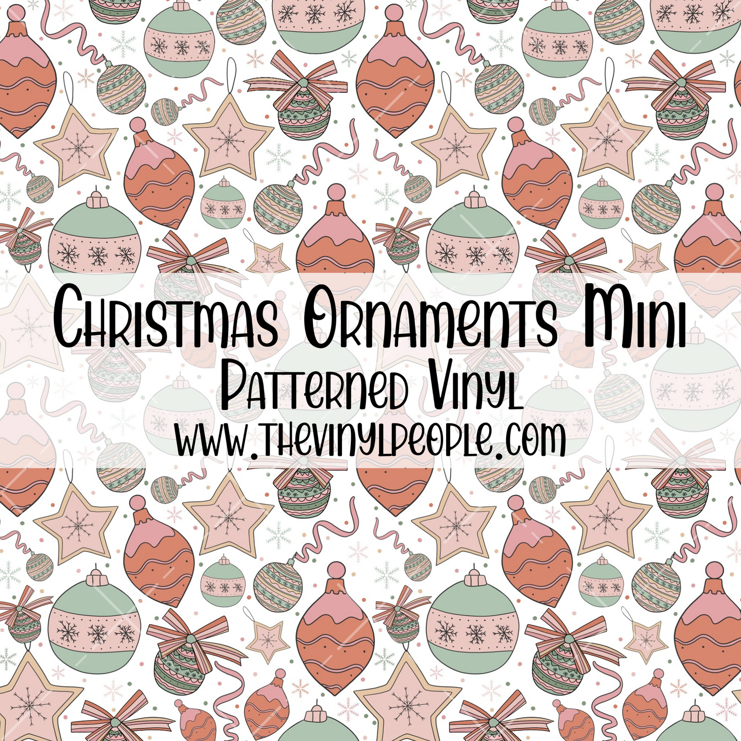 Christmas Ornaments Patterned Vinyl